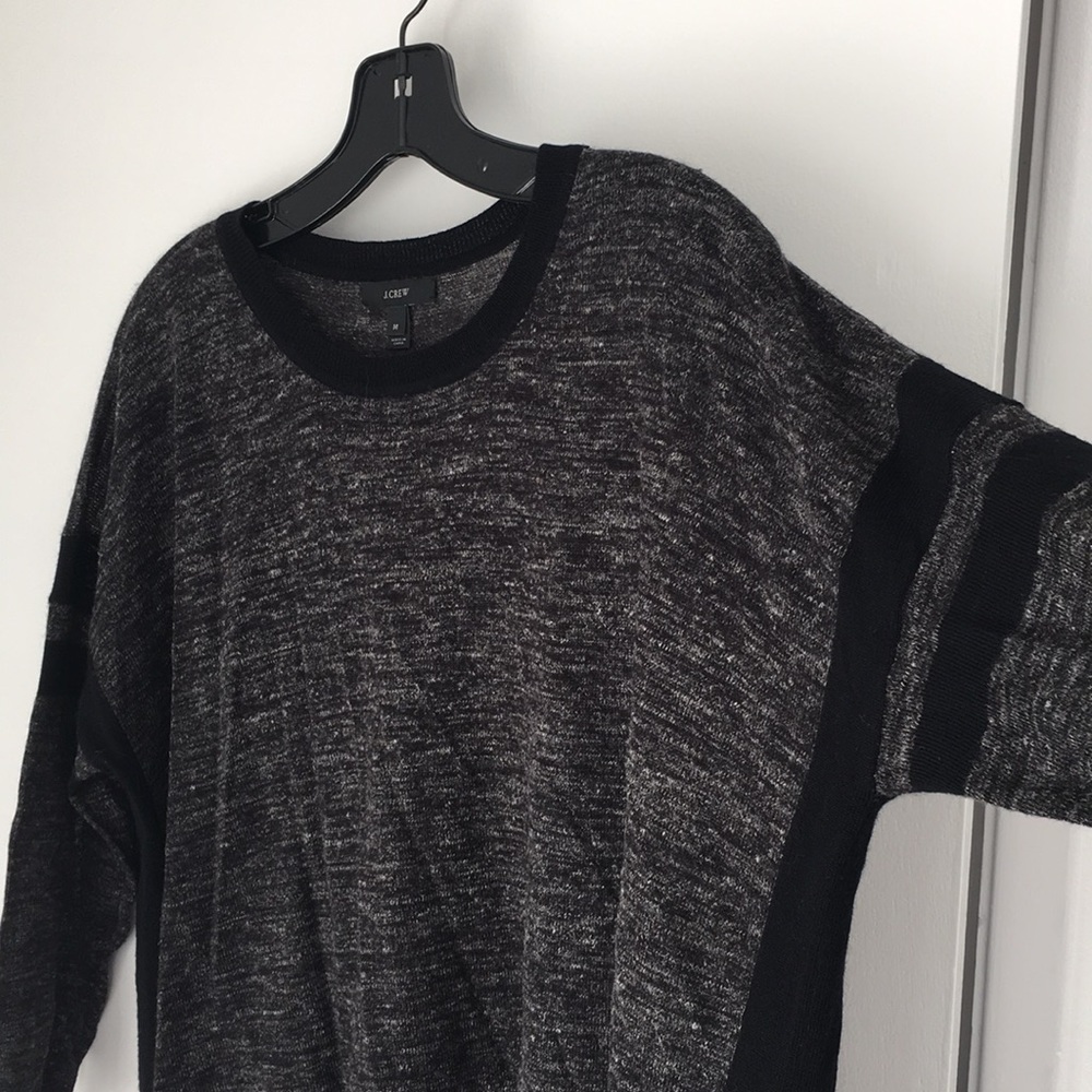 Linen blend 3/4 sleeve sweater